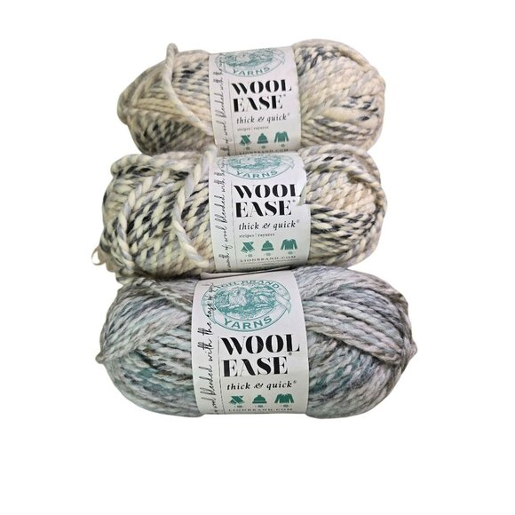 Trio 3 Acrylic Wool Ease Yarn Made in Turkey Seaglass Moonlight 87 Yards Each - Picture 1 of 9